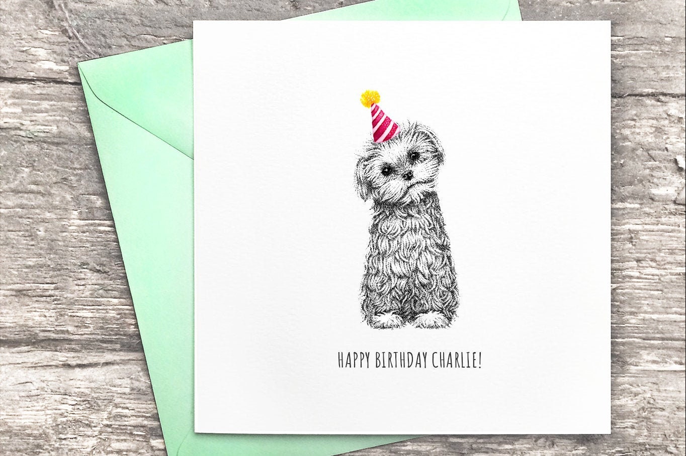 Maltese Personalized Birthday Card / Custom Maltese Dog Card / Etsy