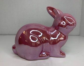 Pink Ceramic Rabbit | Etsy