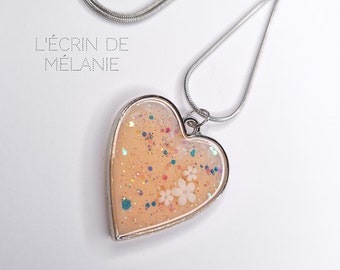 Collier Coeur de Résine - Elisa