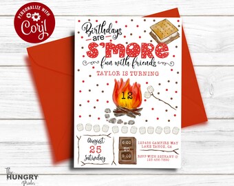 Smore Fun With Friends Invitation - Etsy