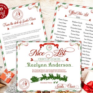 EDITABLE Letter from Santa, Santa Letter Kit, Santa Letter Template, North Pole Mail, Letter from Santa, Nice List Certificate, PRINTABLE