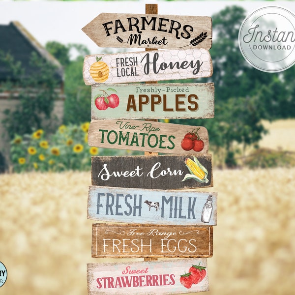 Farmers Market Sign, Farmers Market Birthday, Directional Signs, Farm Stand Sign, Farmers Market Printables, Farmers Market Party