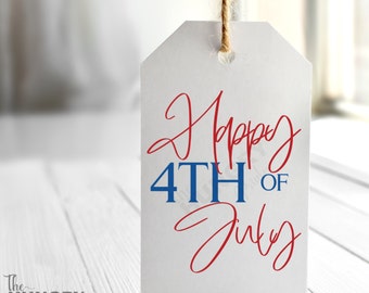 4th Of July Tags, Printable 4th of July Tag, Gift Tags, 4th Of July Party Favor, Patriotic Gift Tag, Red White And Blue, Fourth Of July Tags