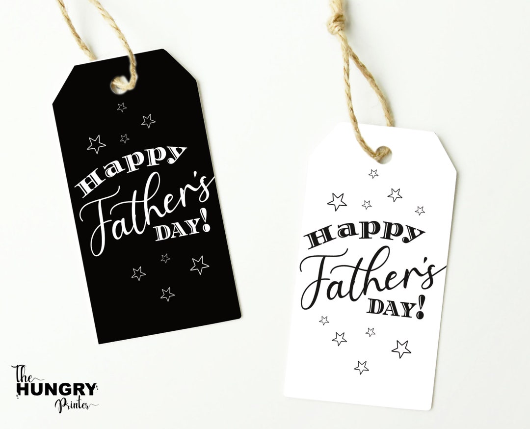 Printable Father's Day Tags, Happy Father's Day, Gift for Dad, Gift ...