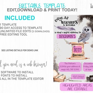 Wizard Invitation, Magic Invitation, Printable Wizard Invitation, Magic ...