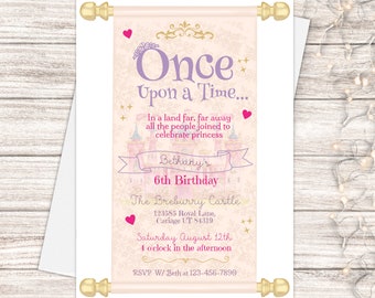 Cinderella Mini Scroll Invitation Sample Kit Royal Theme, Scroll