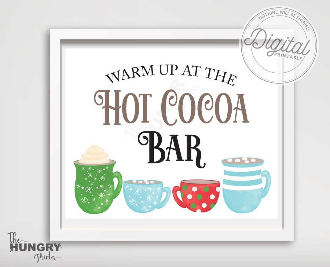 Printable Hot Cocoa Sign Printable Hot Cocoa Bar Printable - Etsy