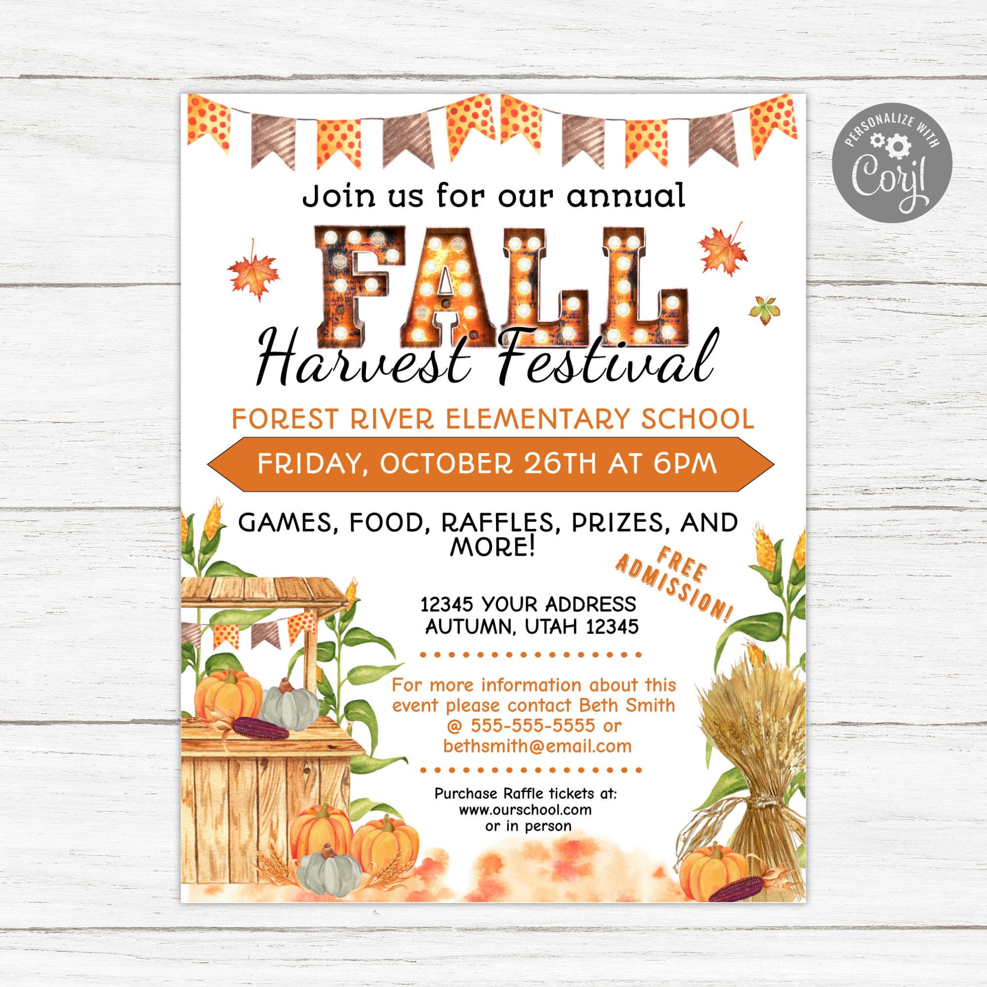 Fall Festival Flyer Template, Harvest Festival Flyer, Fall Harvest Festival Invitation, Church Fall Festival, Fall Fest Flyer, School Flyer - Etsy fall-festival-flyer-template-harvest-festival-flyer-fall-harvest-festival-invitation-church-fall-festival-fall-fest-flyer-school-flyer-etsy