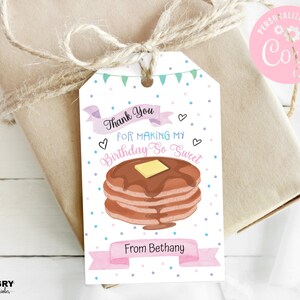 Pancakes And Pajamas,Pancakes And Pajama&#39;s Printable, Sleepover Party, Pajama Party, Birthday Thank You Tags, Pancake Party Invite, PJ Party