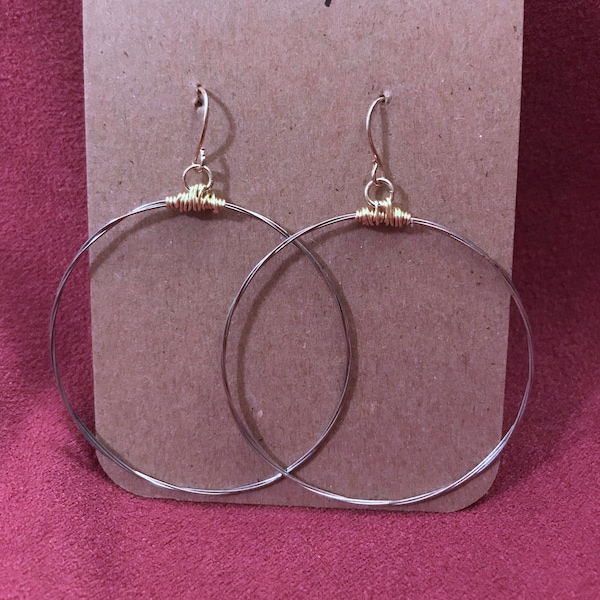 Guitar String Hoop Earrings