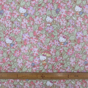 Liberty Tana Lawn Liberty Japan Hello Kitty 50th Anniversary Collection “Primrose Meadow” Fat16th Fabric bundle 4 pieces image 4