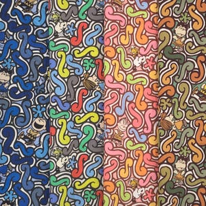 Liberty Tana Lawn Liberty Japan PEANUTS COLLECTION Vol. 2 2025  “Squiggly Story” Fat16th Snoopy Fabric bundle 4 pieces