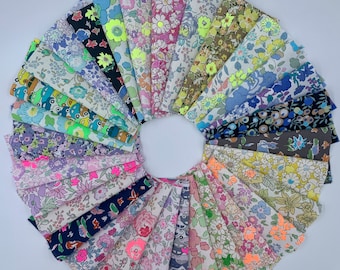 Liberty Japan “Neon Liberty” Tana Lawn 4"x 30 Fabric Squares Charm Pack -Liberty Japan