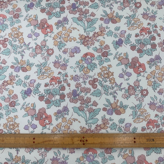 リバティ　キルティング　生地　マイメロ　オーチャード　ベージュ　105×50 リバティタナローン×リバティジャパン「マイメロディ」ナンシーズ