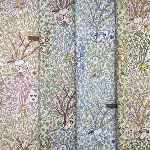Liberty Tana Lawn Liberty Japan PEANUTS COLLECTION 2024  “Woodstock Day” FQ Snoopy Fabric bundle 4 pieces
