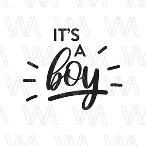 C’est un garçon, Black Font, Instant Download File, SVG pour Cricut Silhouette, Cutting Files