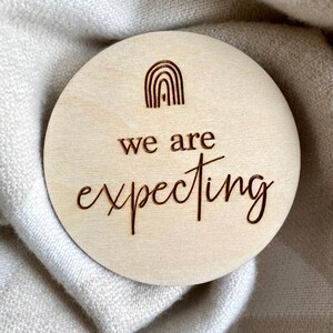 We Are Expecting Sign, Baby Announcement Sign, Newborn Photo Sign, Birth Sign, Rainbow