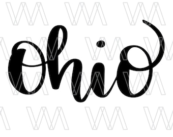 Ohio SVG, natychmiastowy plik do pobrania, SVG dla Cricut Silhouette, pliki do cięcia