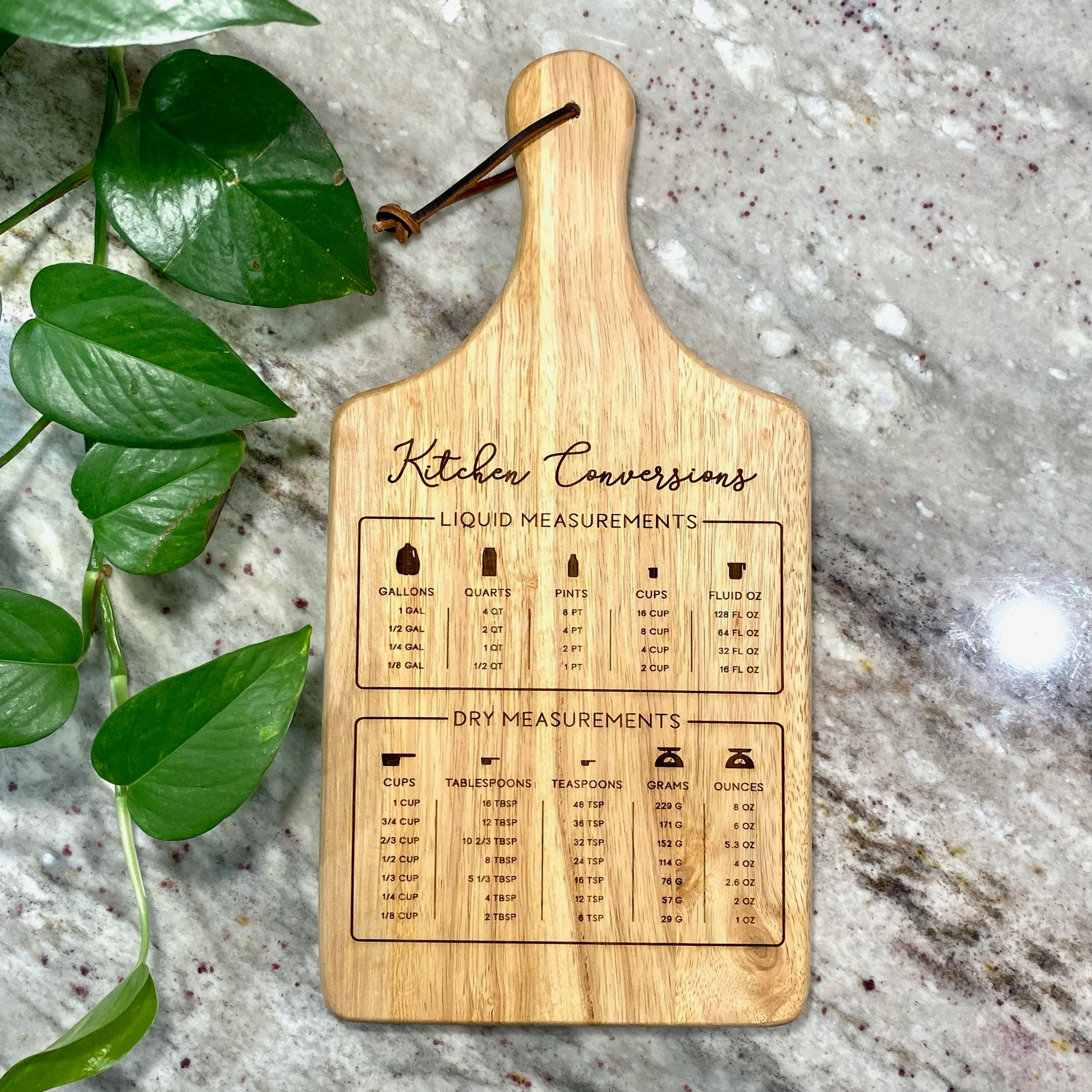 Housewarming Gift Personalized Cutting Board New Home Gift Cutting Boards  Personalized Baking Gifts Kitchen Measurement Conversion Chart 