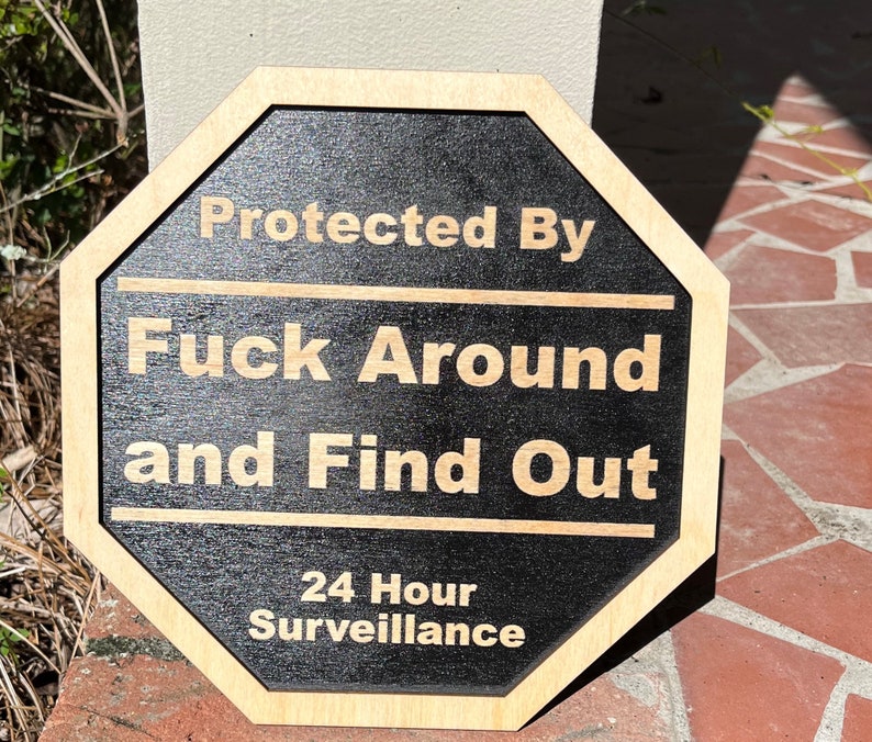 Fuck Around Find Out FAFO Warning Signs Surveillance 2nd Etsy
