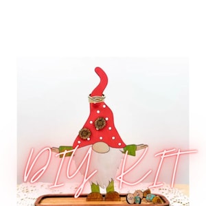 Gnome Jewelry Stand, DIY Craft Kit, Unfinished & Unpainted, Earring Holder