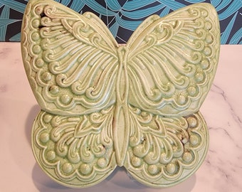 Vintage Ceramic Butterfly Trinket Box - Butterfly Jewelry Box