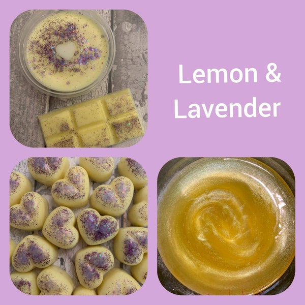 Lemon and lavender wax melts