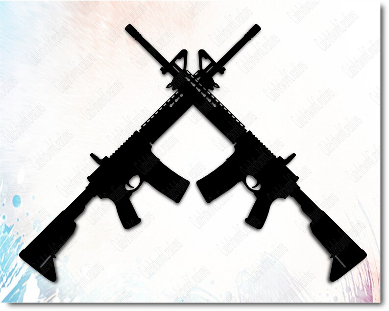 Download Clip Art Ar15 Semi Auto Rifles Cross Guns Svg Cross Rifle Svg Printable File Cricut Silhouette Cut Files Guns Svg Sublimation Iron On Art Collectibles