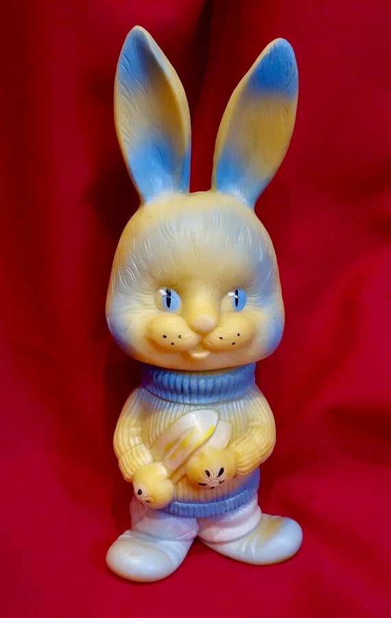 rubber toy Vintage Little rabbit Rubber toy Soviet souvenir Old toy ...