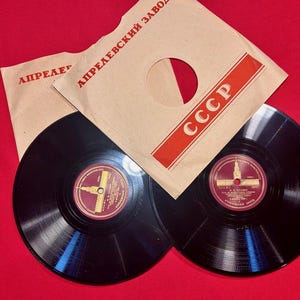 Discos de gramófono antiguos, dice Stalin, Juego de 2, récord de por vida, URSS, 1948