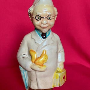 Vintage Rubber Doctor Aibolit Toy: Rare USSR Collectible, 1950s