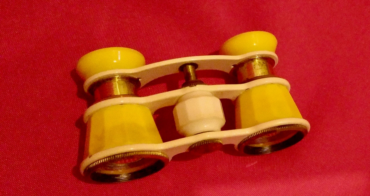 Soviet Vintage Binoculars Yellow Opera Glasses USSR Theater Etsy