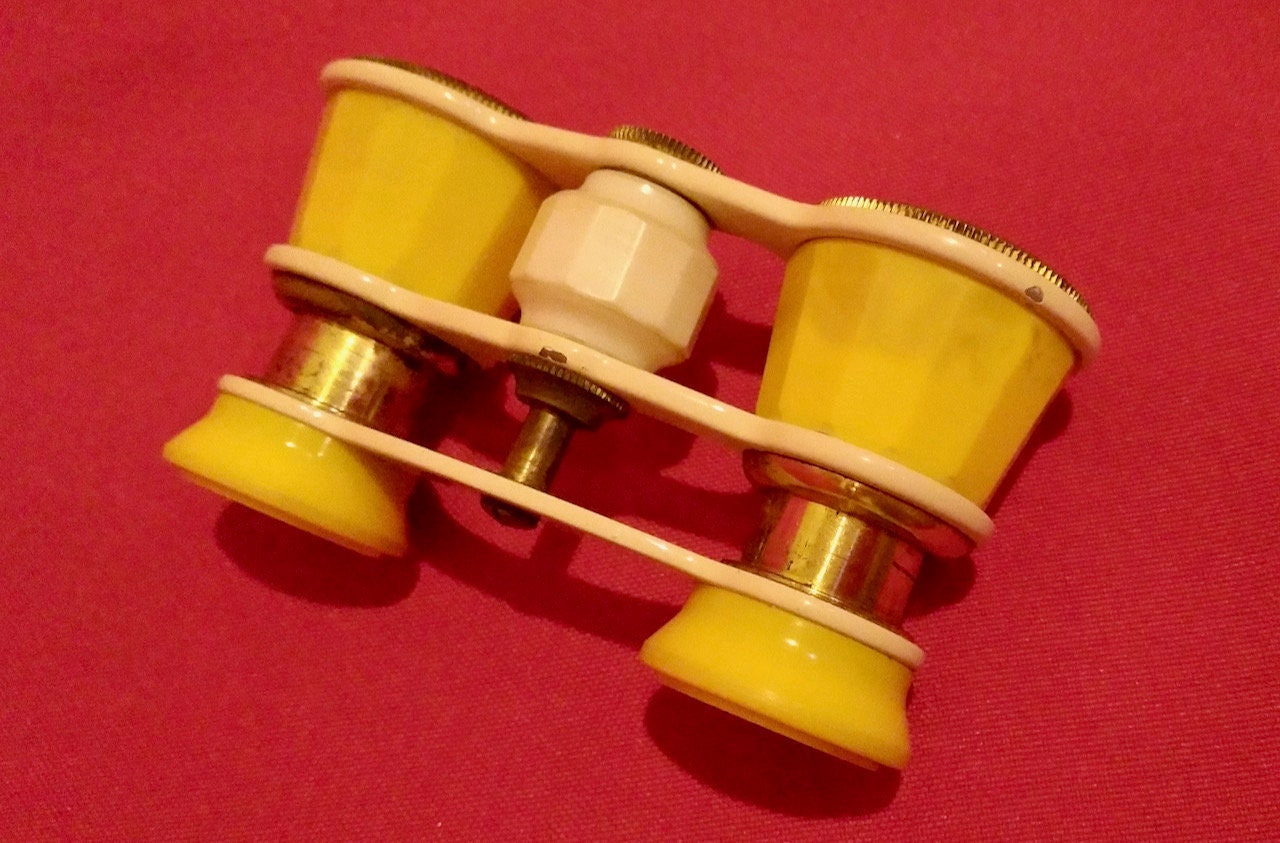 Soviet Vintage Binoculars Yellow Opera Glasses USSR Theater Etsy