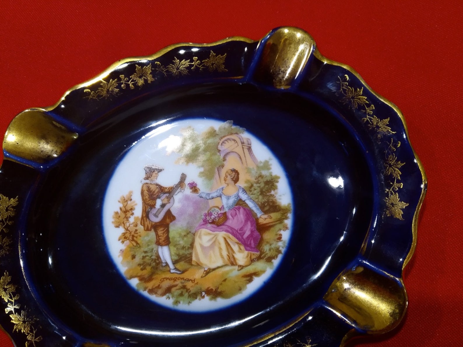 Cendrier Limoges France Bleu Cobalt Ovale Garniture Or 22K Etsy France Cendrier Limoges France Bleu Cobalt Ovale Garniture Or 22K Etsy France