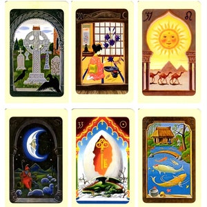 Printable Download PDF Mystical Lenormand Tarot,  Oracle Card Deck, 36 Card Deck, Russian manual, Oracle cards, Divination tarot