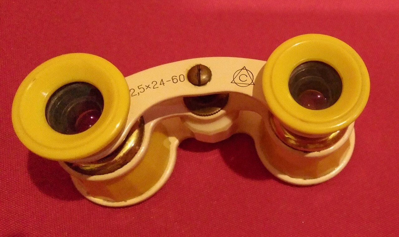 Soviet Vintage Binoculars Yellow Opera Glasses USSR Theater Etsy