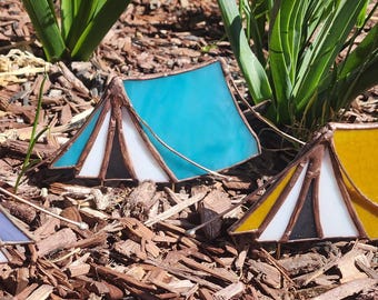 Stained Glass Tent Plant Stake