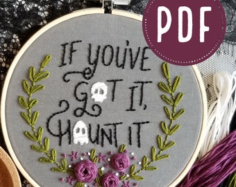 Haunt It Beginner Embroidery Pattern PDF