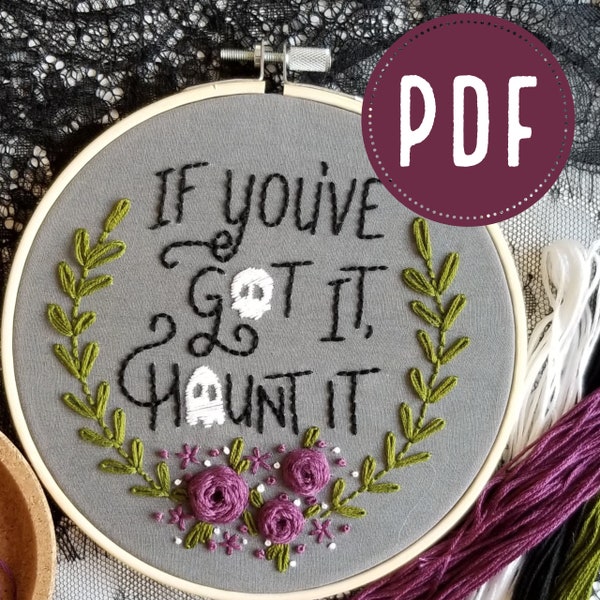 Haunt It Beginner Embroidery Pattern PDF