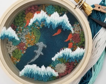 3D-broderi av korallrev