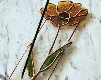 Stained Glass Flower Incense Tray