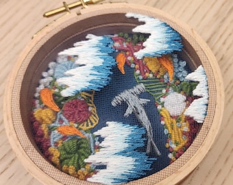 3D-broderimönster för korallrev