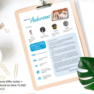 EDITABLE Home Offer Letter Template For Microsoft Word + VIDEO Tutorial sobre cómo personalizar su carta de presentación de compra de casa, ¡2 en 1!