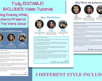 Home Offer Template Editable in Word | 3 Styles For Your House Buying Cover Letter INCLUDED | Video Tutorial | Printable Dear Seller Letter