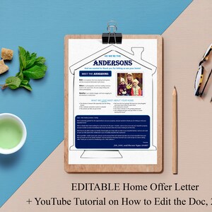 Carta de presentación de oferta editable en Word / Plantilla de oferta de casa clásica ideal para comprar una casa / Estimado vendedor / INCLUYE video tutorial, ¡2 en 1!