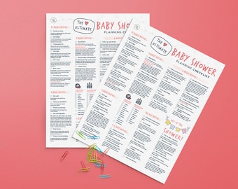Baby Shower Planner Printable - Templated Worksheet + EDITABLE Word Doc 2-in-1
