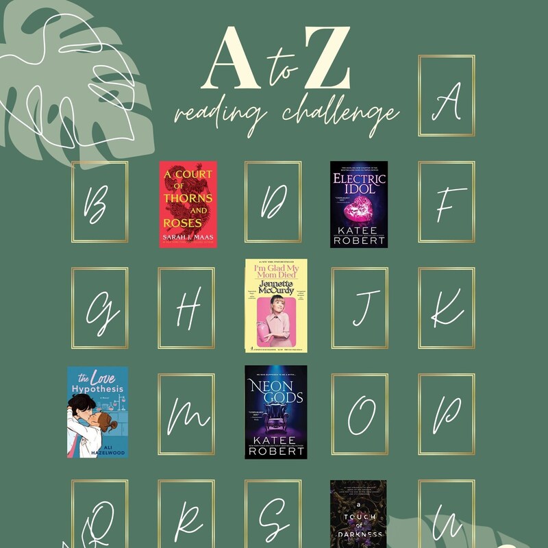 Reading Challenge Template Etsy