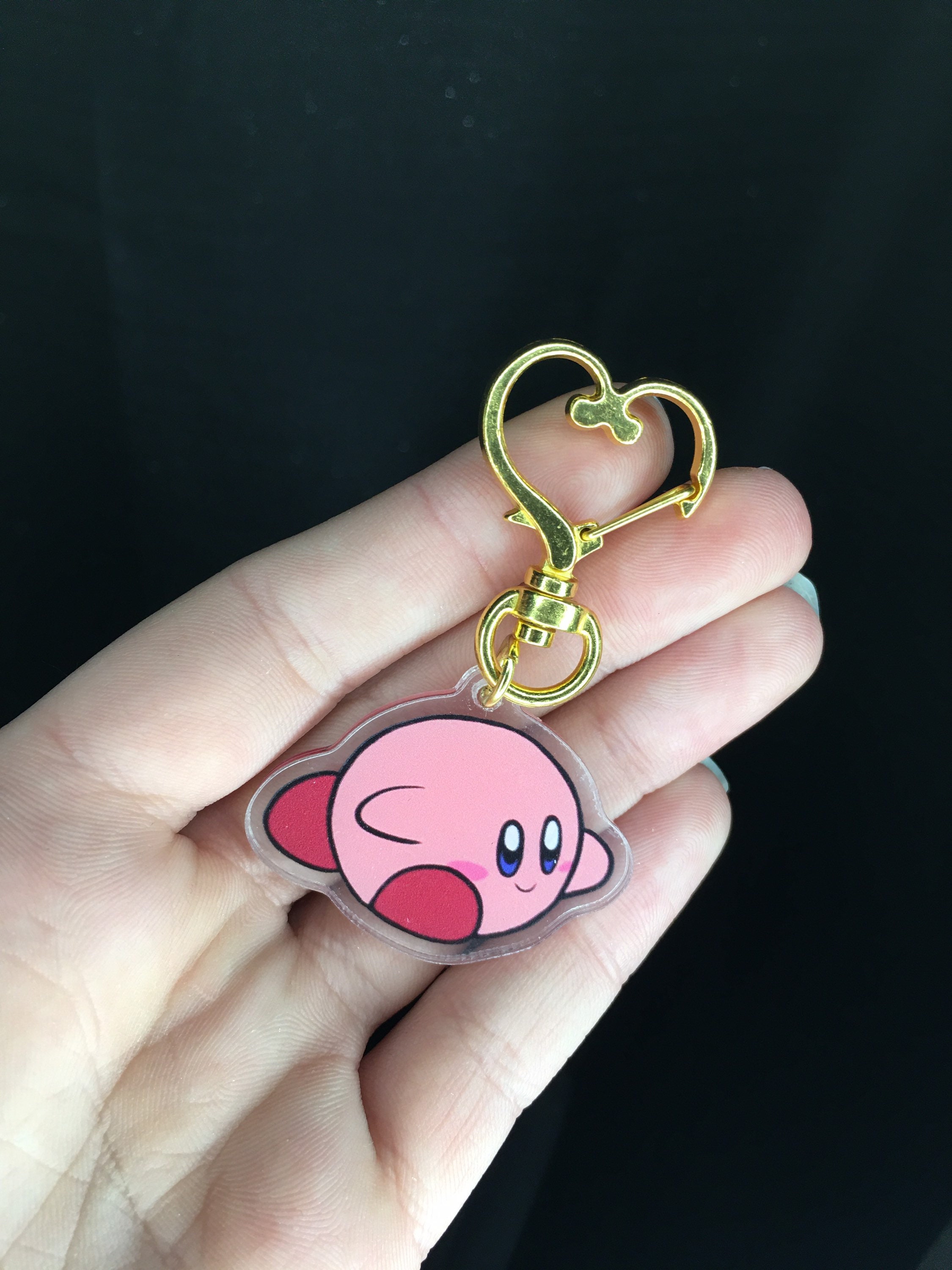 Angry Kirby Keychain Etsy