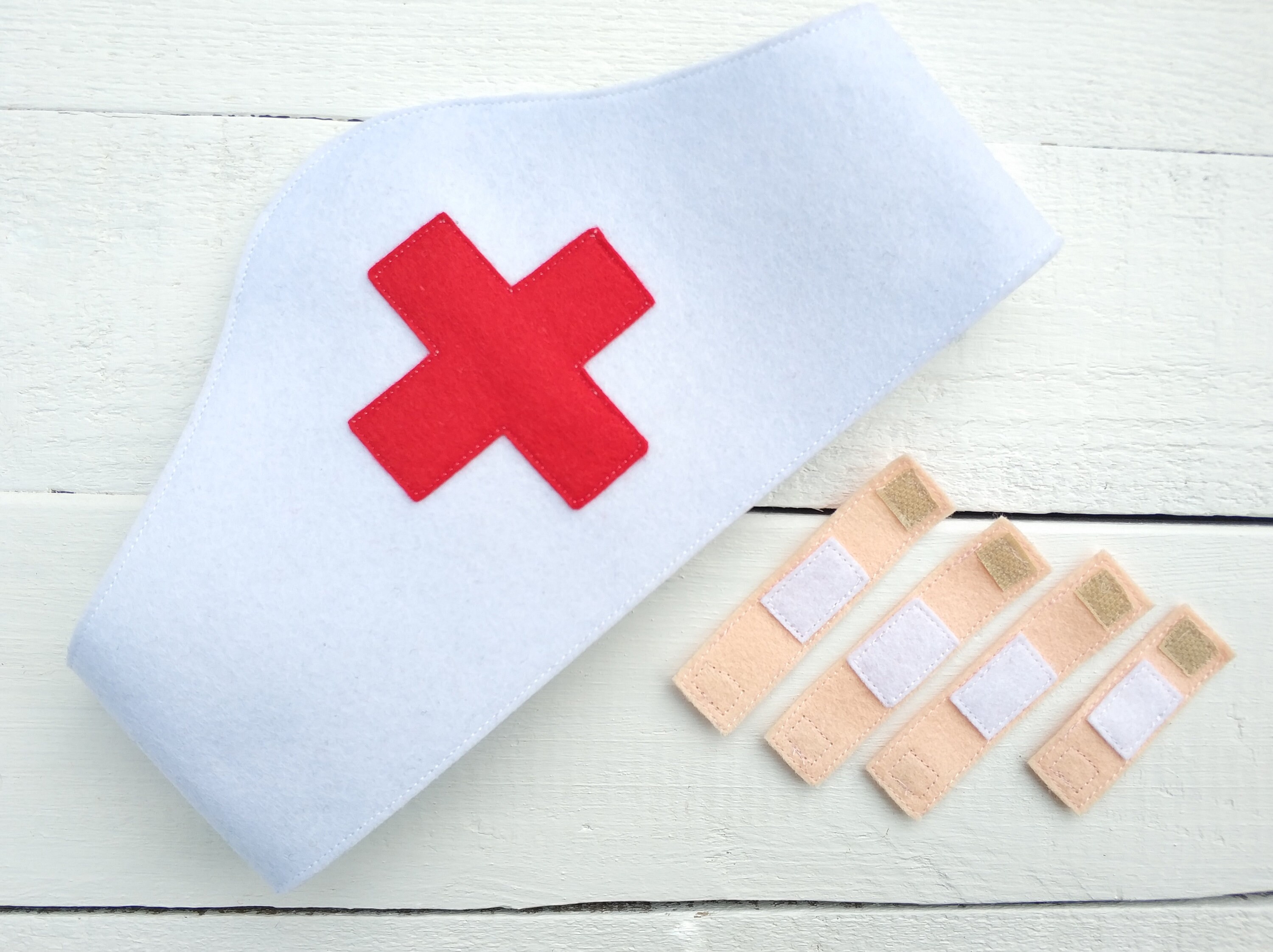 Felt Nurse Headdress for Pretend Play Etsy