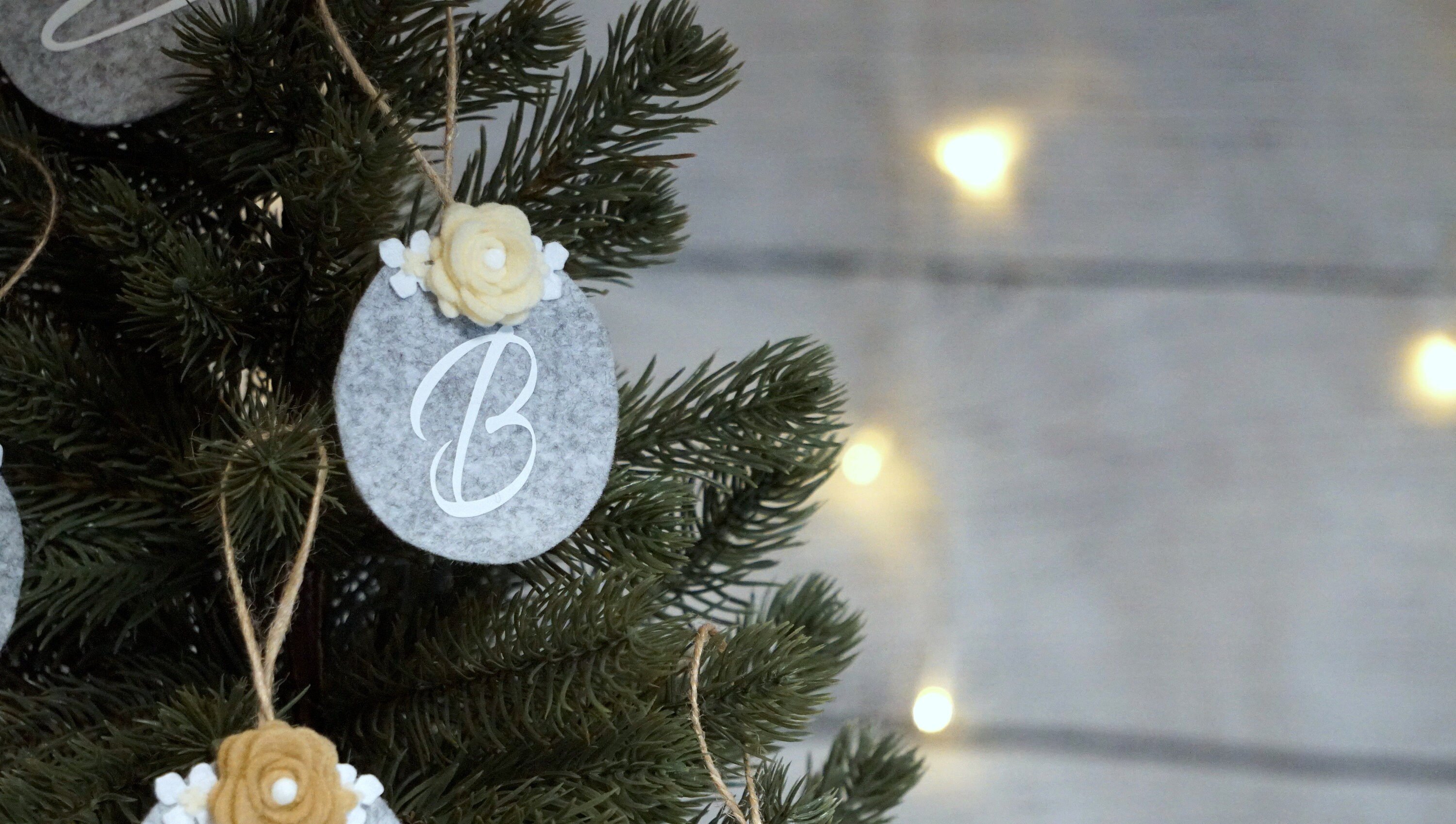 Personalised Felt Christmas Ornaments With First Name Letter - Etsy
